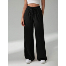 T 62312 Knot waist slant pocket wide leg pants �����б�ڴ�