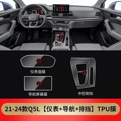 Interior Decoration Supplies Navigation Tpu – Car interior film - 21-25-q5l-gearbox-2-screens