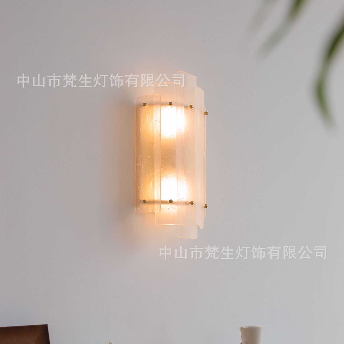 Italian Background Wall Living Room Decorative Lamp Modern Simple Light Luxury Glass Bedroom Bedside Hotel Room Wall Lamp