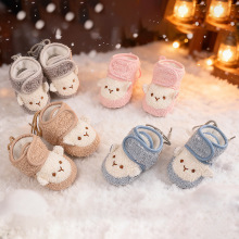 宝宝鞋子0-1岁秋冬款加绒保暖软底步前鞋婴儿鞋秋冬防掉加绒棉鞋