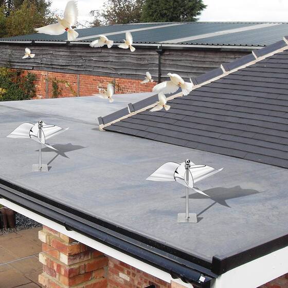 2 pieces of reflective windmill bird deterrent, rotary bird deterrent, all-weather bird deterrent