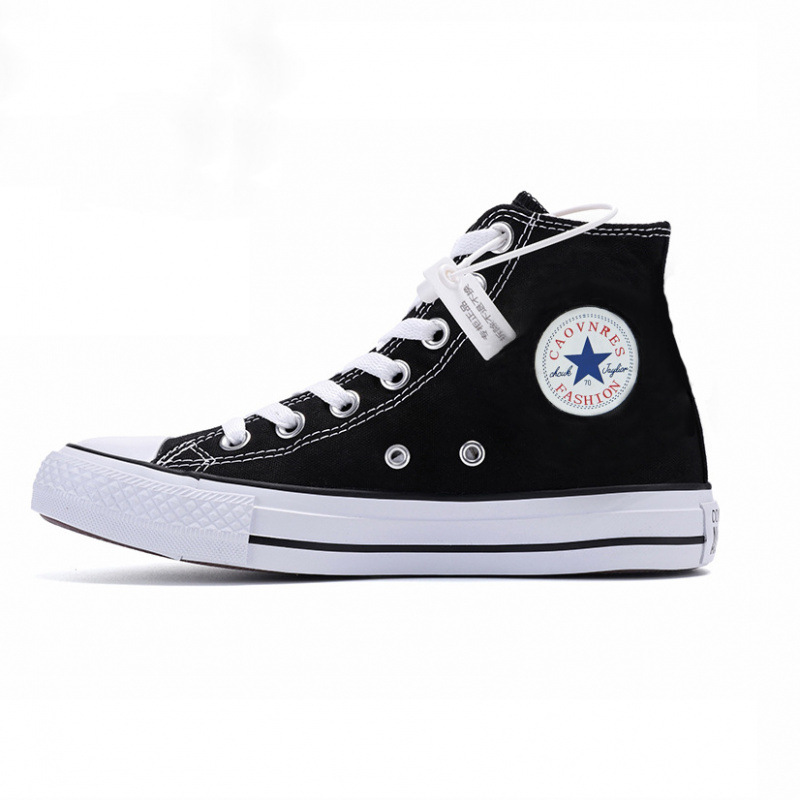 Meiji Conway de los años 1970 zapatos de lona de pareja alta mujer estrella clásica baja zapatos deportivos casuales skate hombre image 5