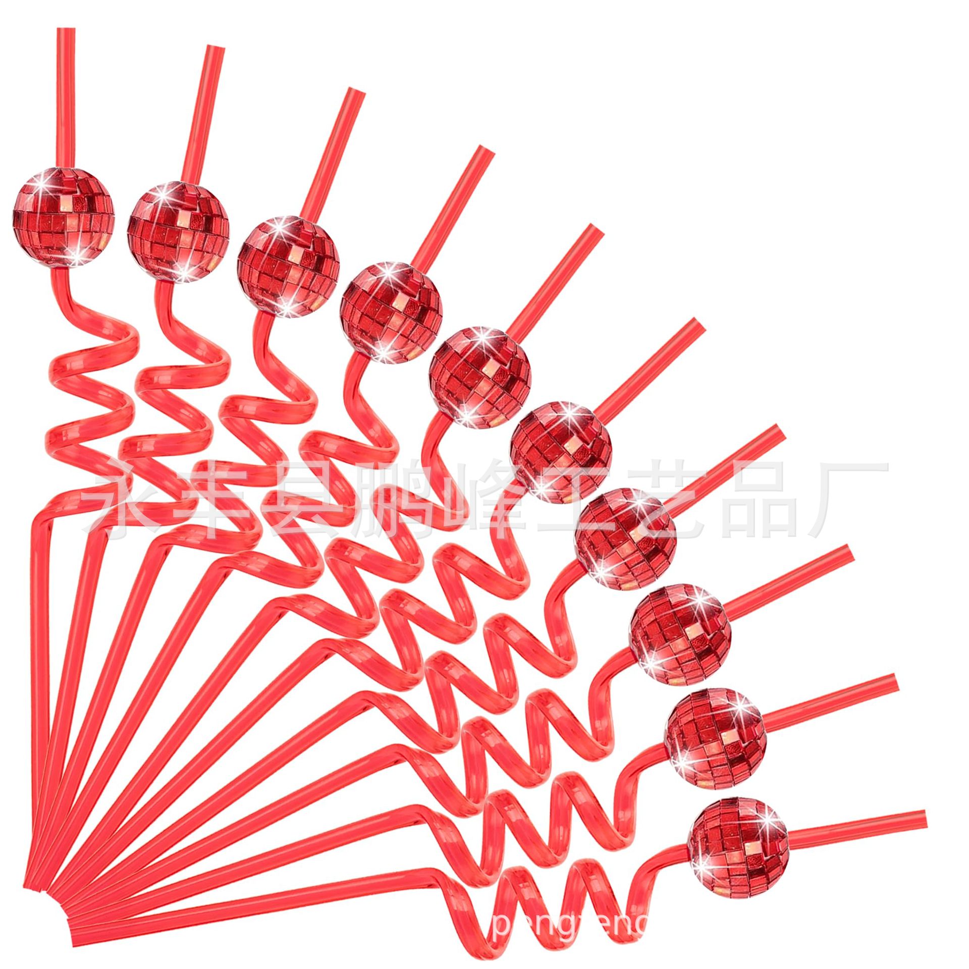Bola roja pajita roja