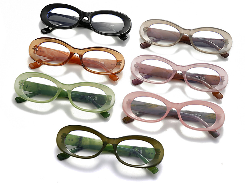 60g Weight Full Frame Glasses Structure Sunglasses Classification PC, UV400 Protection Lens Material Oval Frame Glasses Style Casual, Outdoor Occasion Geometric Pattern Unisex Gender Vintage Style, Classic Style Style Vintage Style Classic Style Geometric PC UV400 Protection Oval Frame Full Frame Women's Sunglasses 3