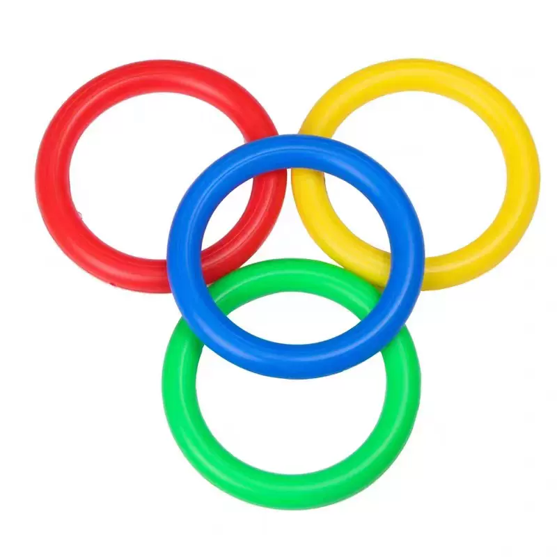 儿童水上玩具彩色套圈游泳池玩耍戏水娱乐道具PVC材质充气玩具