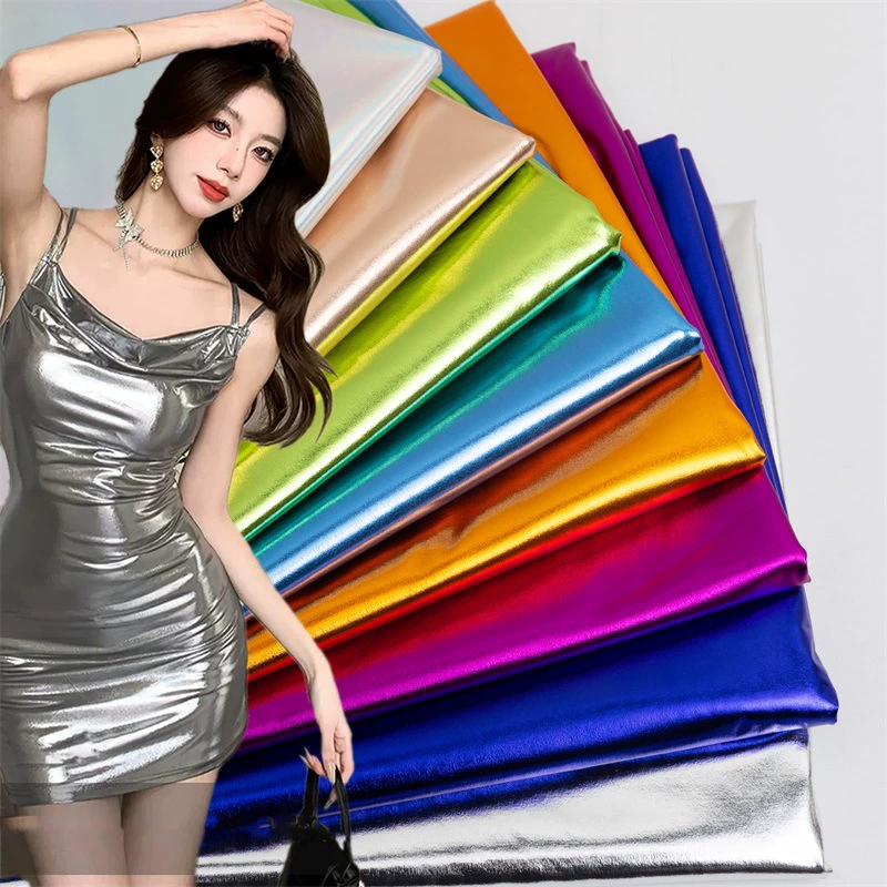 Спандекс, золотая ткань, глянцевая ткань, полная версия, четырехсторонняя эластичная ткань для горячего тиснения, свадебное украшение, ткань для одежды для выступлений на сцене