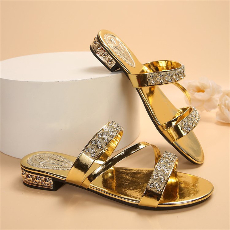 2026 Women's Shoes Fashion Rhinestone Outer Wear Women's Word Sandals Summer New Casual Slippers_vogvips.com