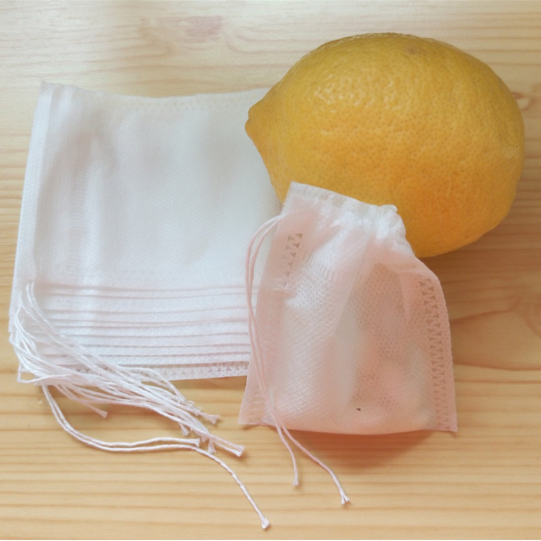 DIY茶包袋煲汤足浴袋过滤袋无纺布抽线中药袋6*8cm卤料袋茶叶