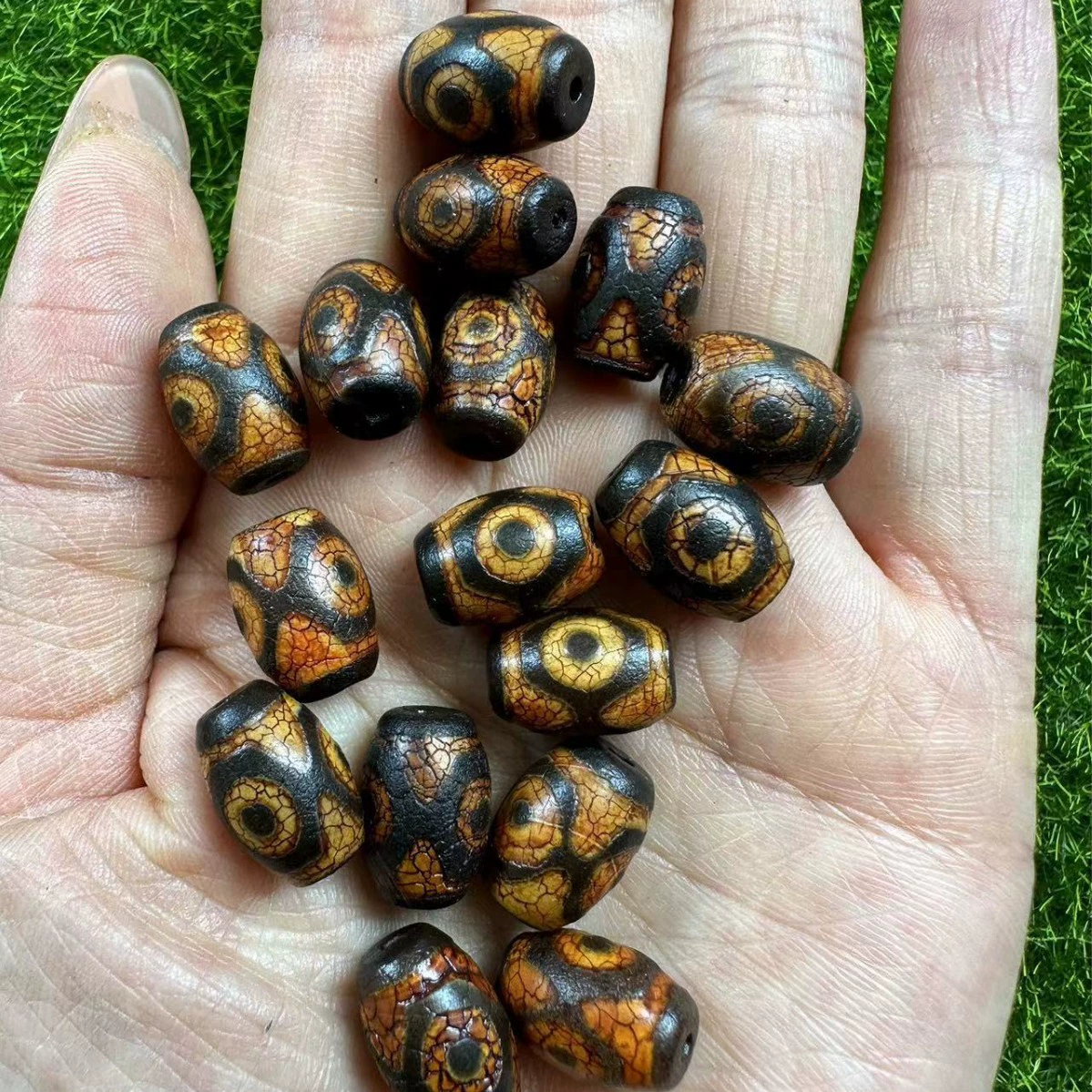 Дзи-бусы оптом натуральный агат тибетский огонь