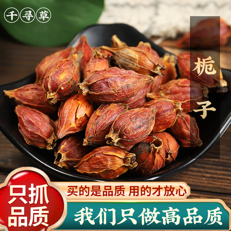野山栀子茶栀子果泡茶新货大果红栀子干食用黄栀子500g包邮真货好