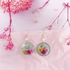 Organic brand fresh earrings from pearl, flowered