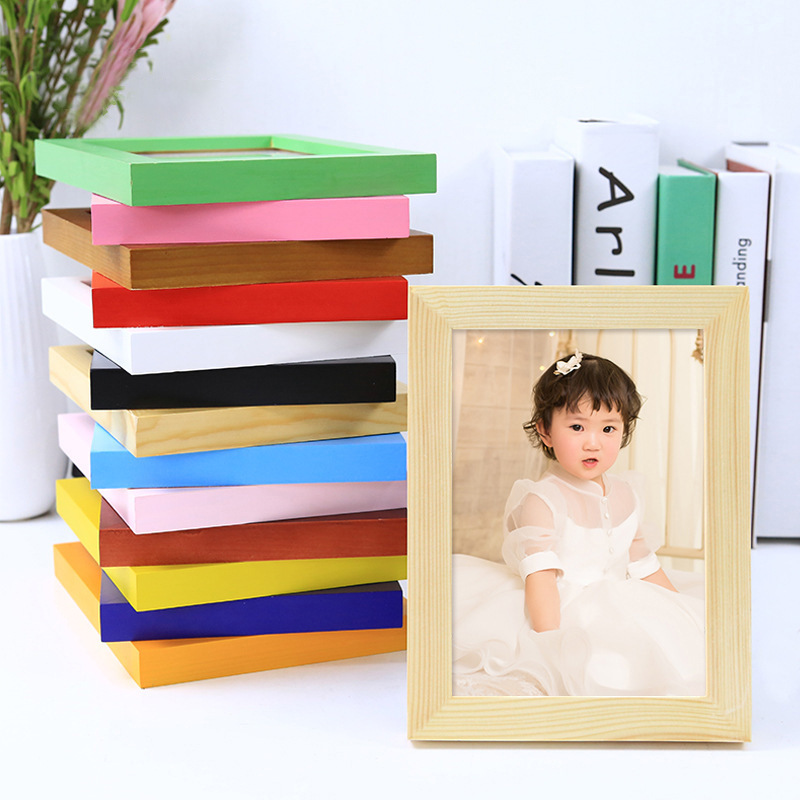 Solid wood small photo frame painting frame 7 Table 12 creative 6 7-inch 5 album 10 children's photo wall hanging 8 mounting A4 Solid wood small photo frame painting frame 7 Table 12 creative 6 7-inch 5 album 10 children's photo wall hanging 8 mounting A4