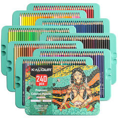 KALOUR 240 Color Oily Colored Pencil Art Painting Pencil Set Cross-Border Hot Selling Colored Lead Set
