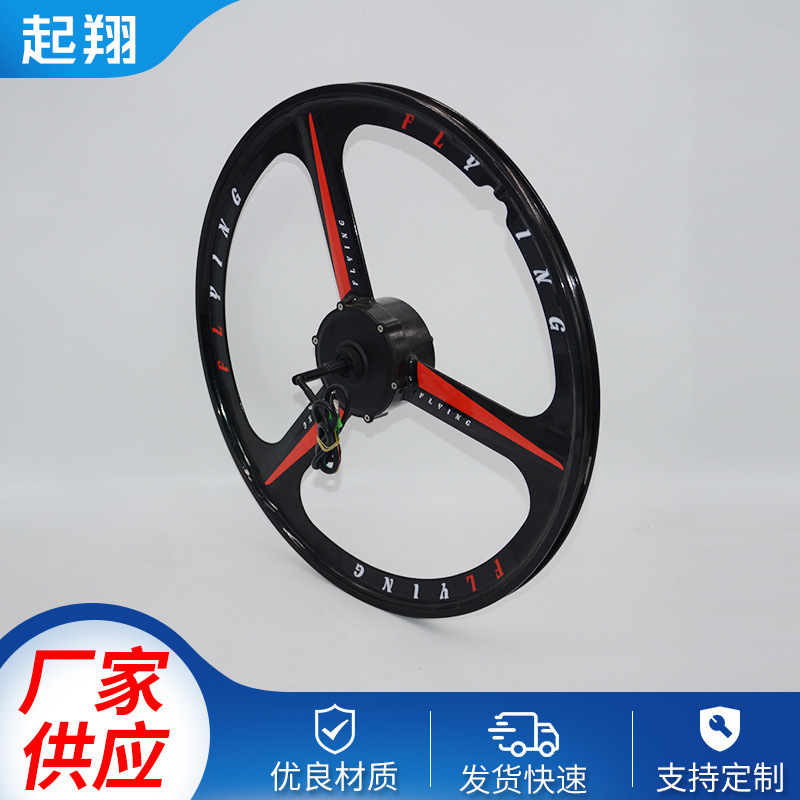 供应26寸镁合金一体轮电机滑板车电动机电车前驱批发电摩高速节能