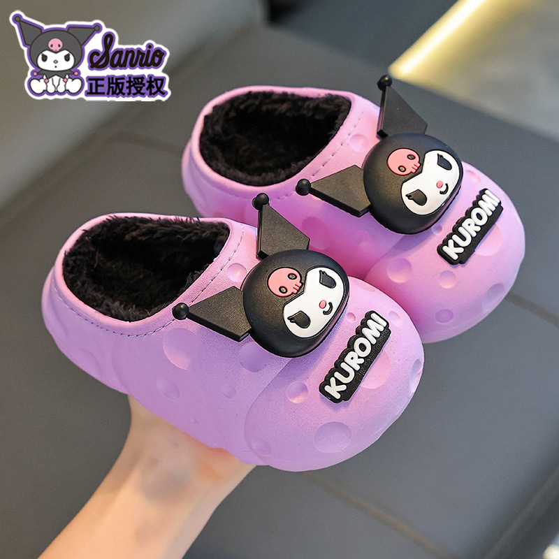 Sanliou zapatillas de algodón de invierno para niños, niñas y niñas, calentamiento y caucho, depósito impermeable Lomi, bolsas de tacones de algodón para niños