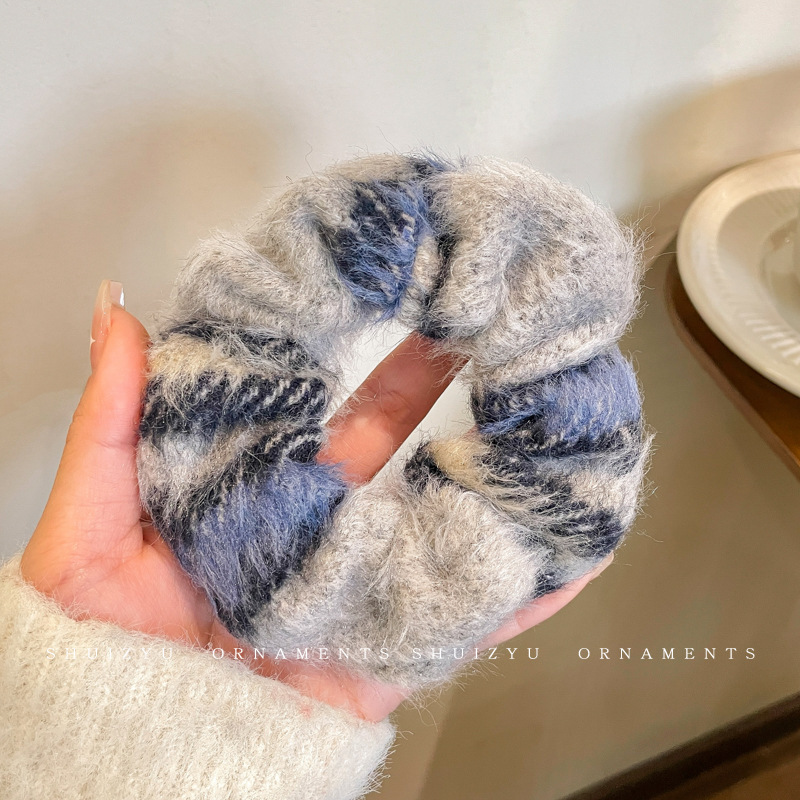 Satilla de seda más algodón relleno de terciopelo intestino grueso lazo para el cabello almohada para dormir