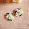 Accessory, resin flower-shaped, Chinese hairpin with accessories, flowered, handmade, 23.5mm
