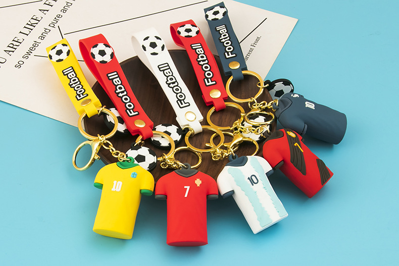 Simple Style Jersey Football PVC Unisex Keychain 1 Piece