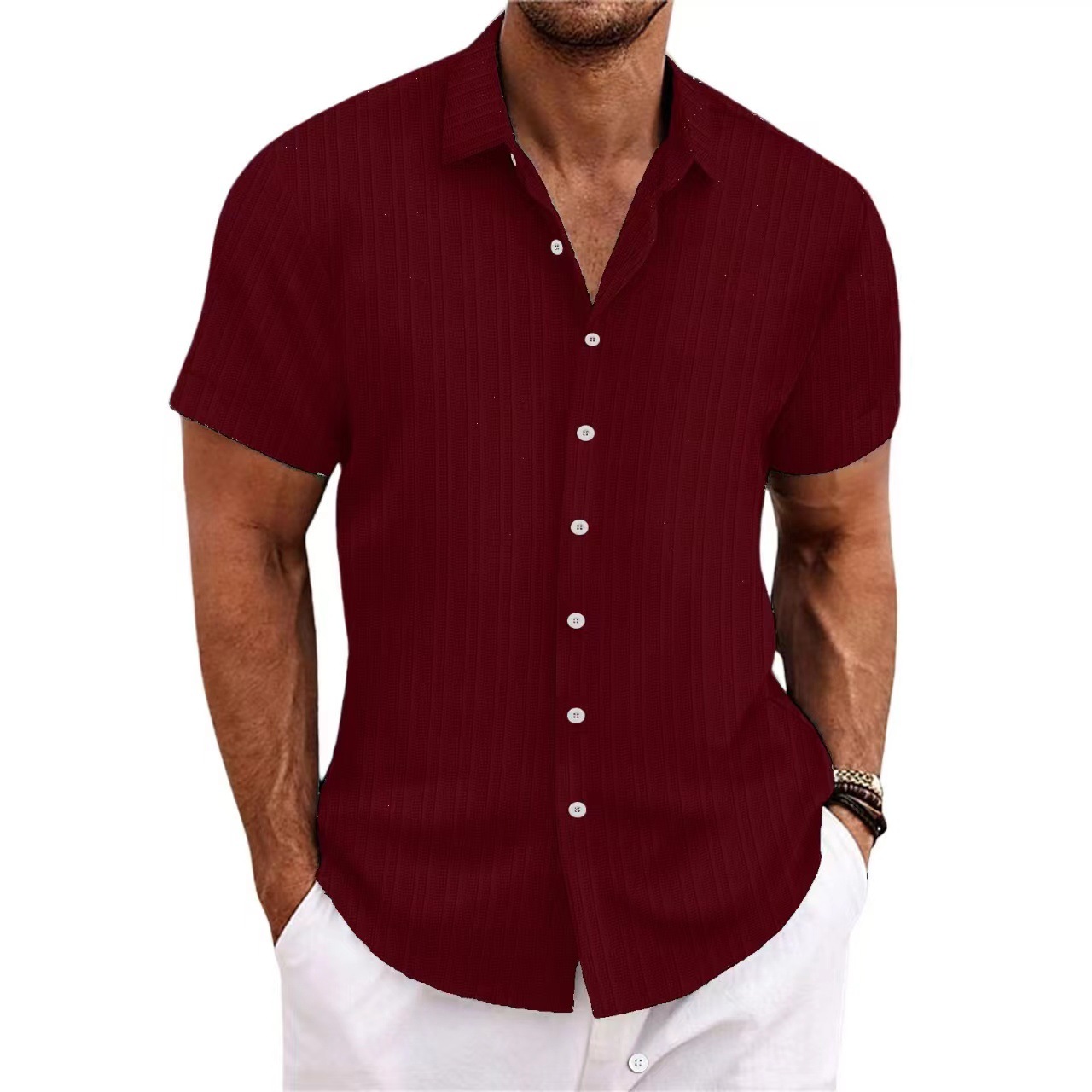 169g Weight Short Sleeve Sleeve Length Regular Sleeve Sleeve Type Cotton Blend, Cotton and Linen Fabric Type Regular Top Length Blouse Tops Type Casual, Street Occasion Turndown Neckline Loose Fit Type Solid Color Pattern Summer Season Men's Gender Simple Style, Classic Style Style Wholesale Men's Cotton Blend Cotton And Linen Simple Style Classic Style Solid Color Short Sleeve Men's Shirts 14