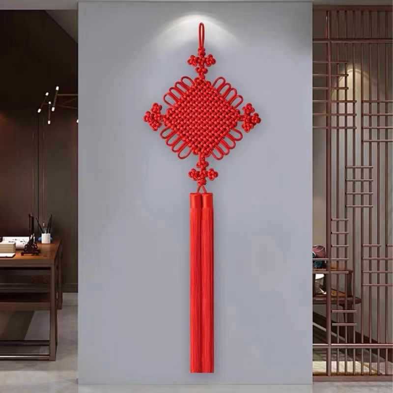 ✅中国结挂件玄关平安节红色新年客厅大号门上入户门小装