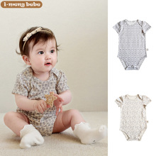 A类100%匹马棉新生婴儿男女宝宝连体衣夏季纯棉短袖包屁衣爬服