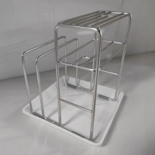 定制304不锈钢刀架置物架家用厨房砧板一体架台面沥水收纳菜板架