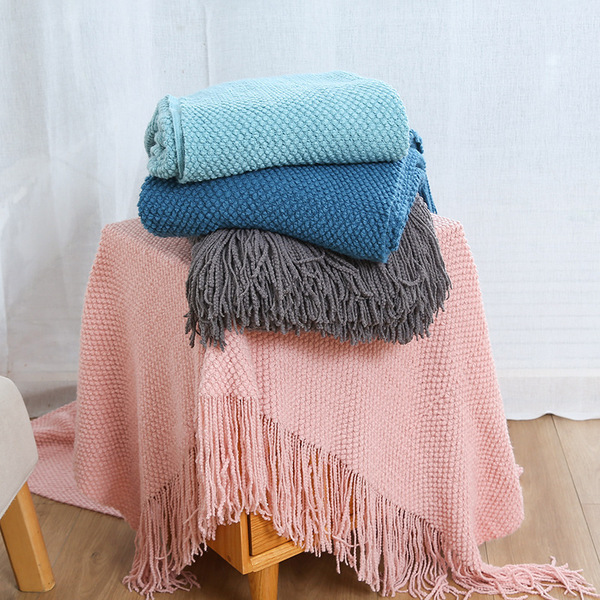 Wool knitted carpet sofa