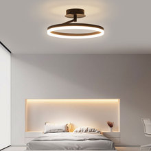 卧室吊燈極簡風格簡約現代創意LED智能圓形2022年新款黑白風燈具