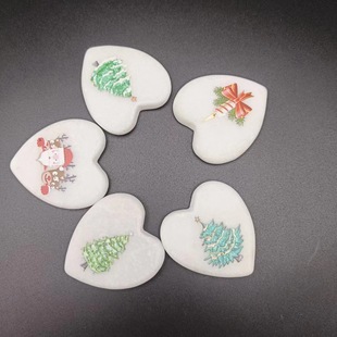 Heart-Shaped Stone Peach Heart Plaster Gift Travel Souvenir with Printable Logo 5Cm*5Cm Wholesale Stone Carving