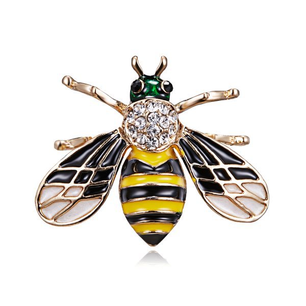 Cartoon Style Cute Animal Insect Bee Alloy Enamel Plating Inlay Rhinestones Unisex Brooches display picture 16