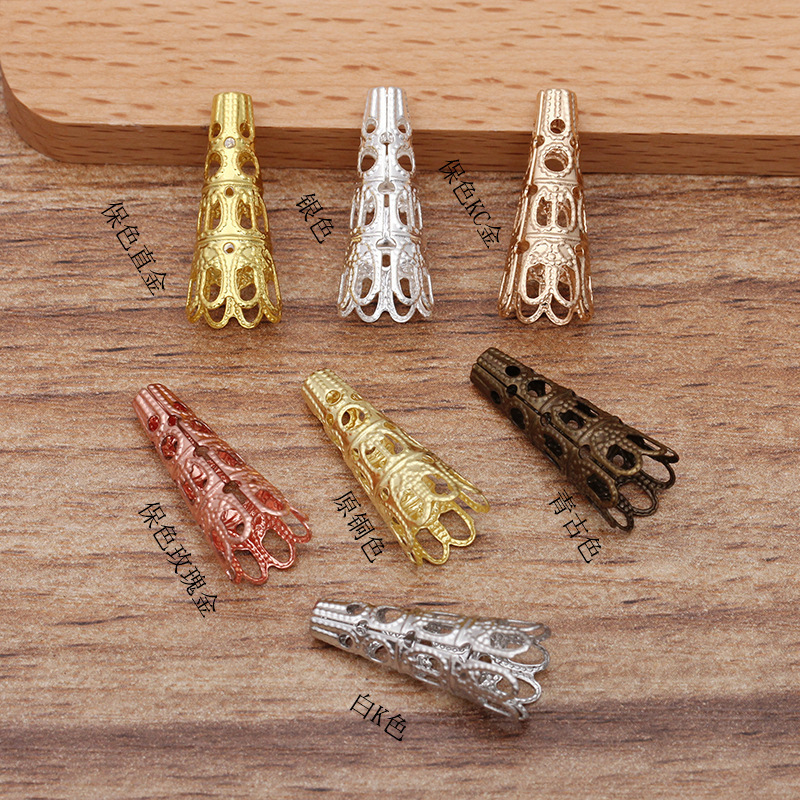 (07241) Copper Plated 7-Color 22mm Long Hollow Tube Nail Art Piece Holder DIY Accessories Wholesale (07241) Copper Plated 7-Color 22mm Long Hollow Tube Nail Art Piece Holder DIY Accessories Wholesale