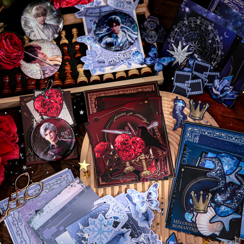 Papel Sr. Material Papel Amor Soneto serie de mano retro transfronteriza decoración de papel de material paisajístico