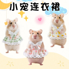 夏季新款厂家直销仓鼠连衣裙金丝熊荷兰猪纯棉外出裙子可爱装扮