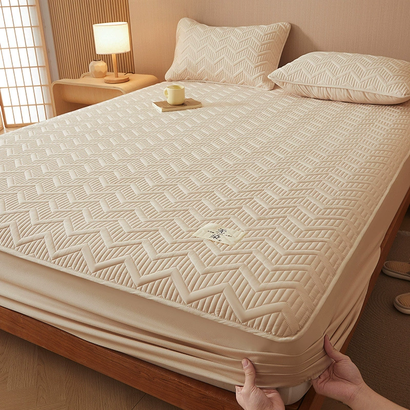 Quilted sheet, bedspread, mattress, protective cover, set, 3 piece set