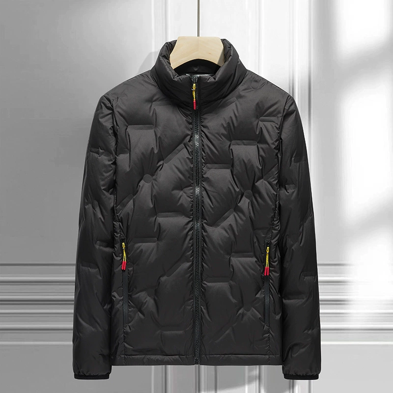 Новый легкий пуховик, женский ветрозащитный Теплый белый пуховик на утином пуху, Модный повседневный однотонный топ внутри и снаружи