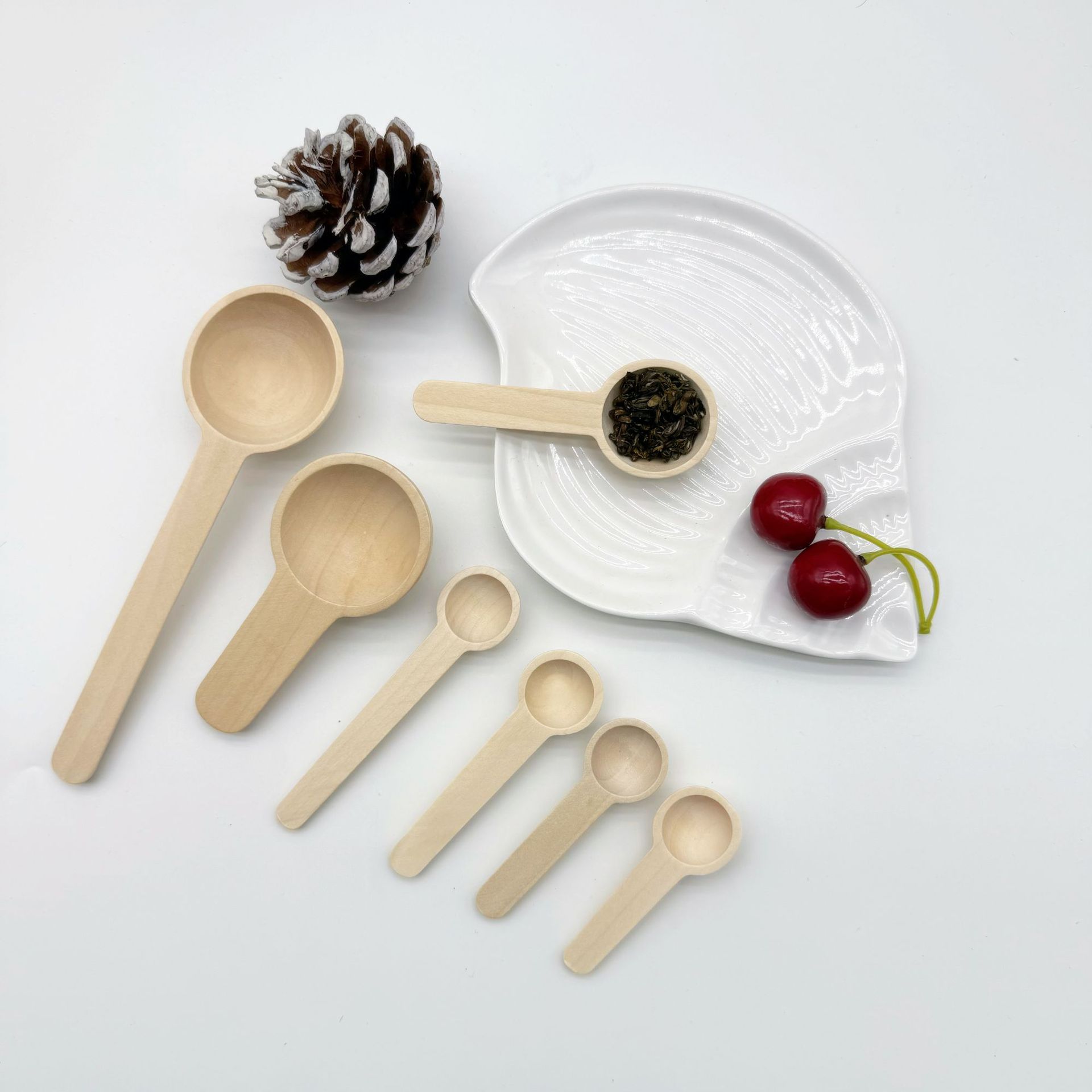 Cuchara de madera para leche en polvo para niños, mini cuchara de madera de alta calidad, cuchara medidora de madera maciza de 5g, accesorios al por mayor, personalización transfronteriza