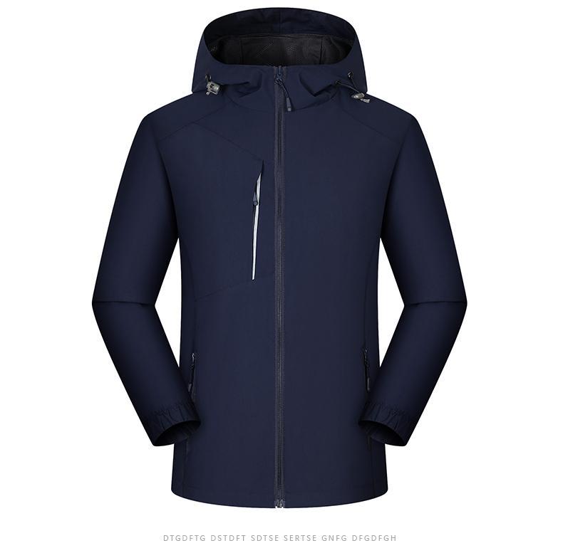 Chaqueta de capas blandas de moda masculina al aire libre chaqueta de asalto a prueba de viento de manga corta impermeable chaqueta de ocio de grupo de actividades de primavera y otoño