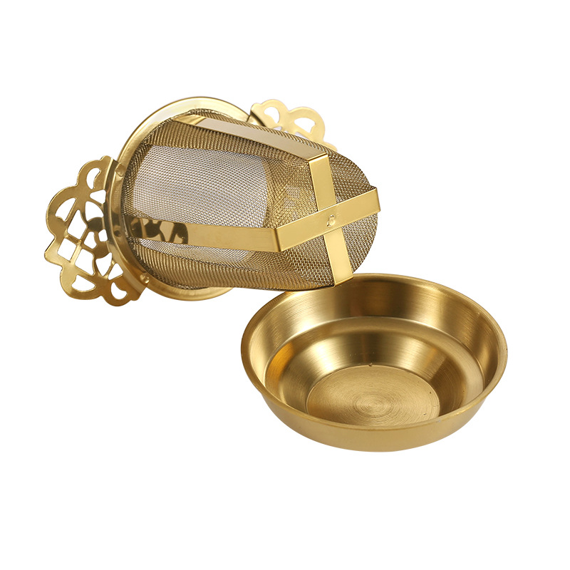 304 Filtro de té de acero inoxidable de encaje binaural Filtro de té fabricante de té de oficina Red de filtro de té