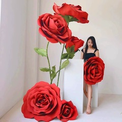 大型手工玫瑰花EVA户外巨型花婚礼婚庆摆件商场橱窗网红打卡装饰