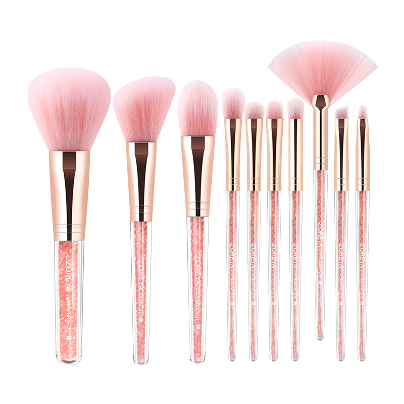 Zoreya Blush sombra de ojos cepillo traje interior diamante cristal Rosa maquillaje cepillo bolsa de almacenamiento Fundación cepillo maquillaje herramientas