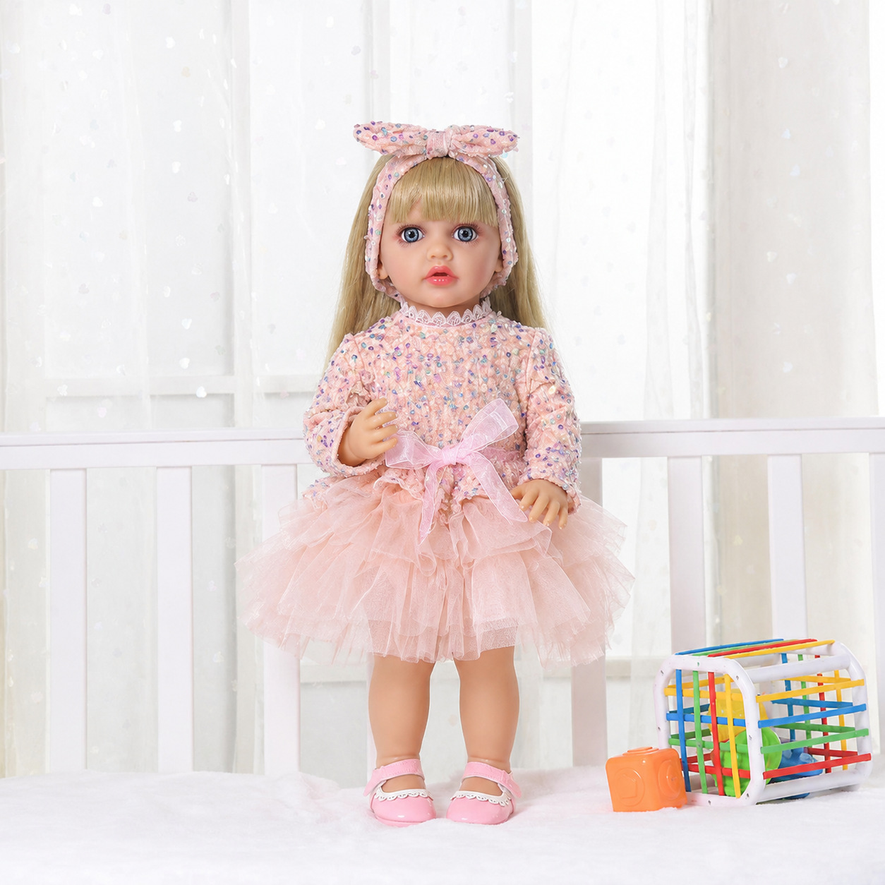 Muñeca Reborn Interactiva con Sensor Inteligente 40cm de Vinilo Multilingüe
