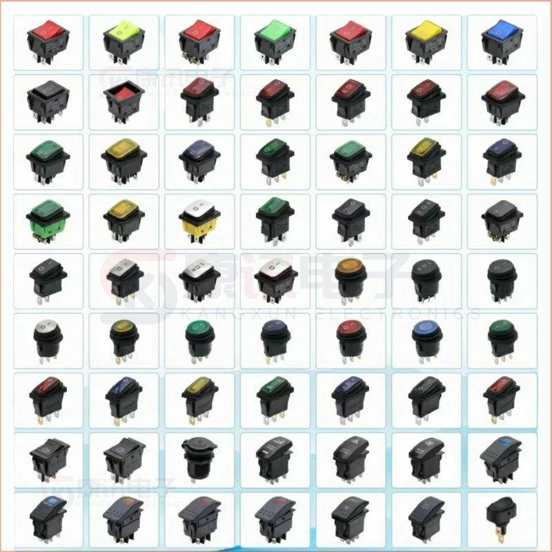 汽车房车游艇开关12V 24V车载组合开关面板翘板开关复位带灯船型