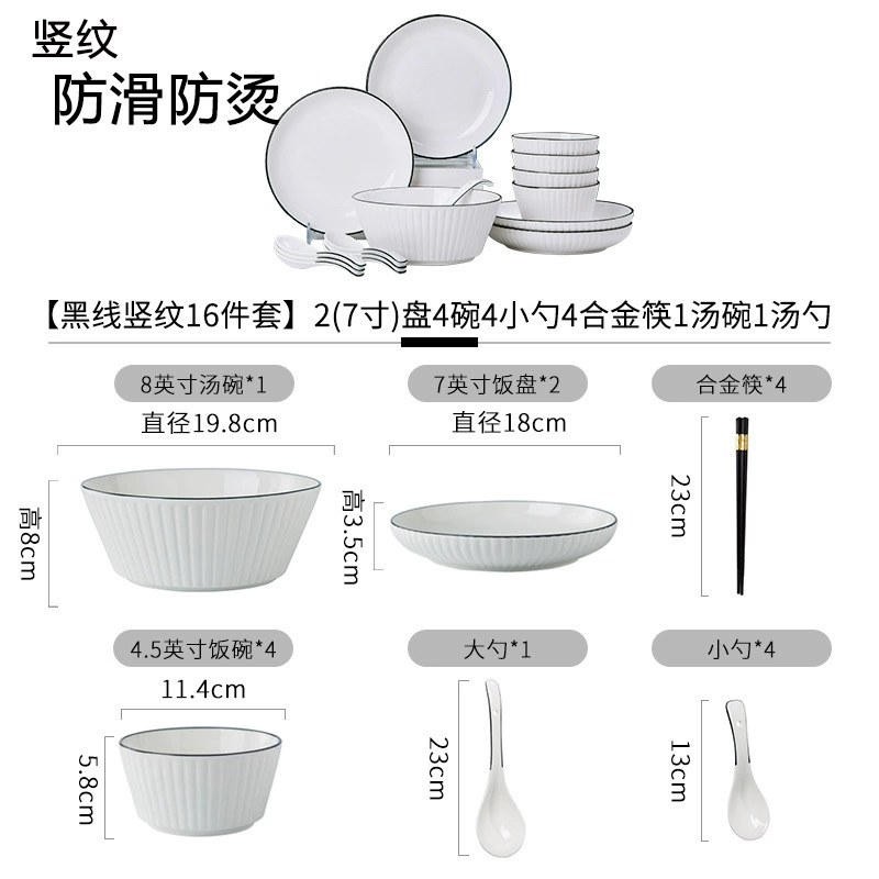 Tableware, ceramic creative set for home use for food