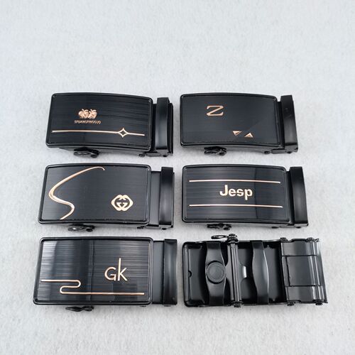 Men's fashion belt buckle belt buckle casual trouser belt versatile men's automatic pin buckle eyelet alloy belt buckle