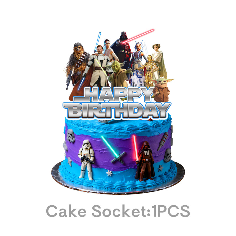 亚马逊新款星球大战电影主题生日派对用品套装纸盘纸巾桌布装饰|undefined