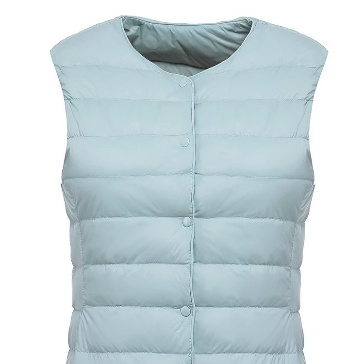 Otoño e Invierno nuevo ligero abajo chaqueta Chaleco de las mujeres caliente Delgado desgaste interior ligero pato blanco abajo chaleco forro chaleco marea