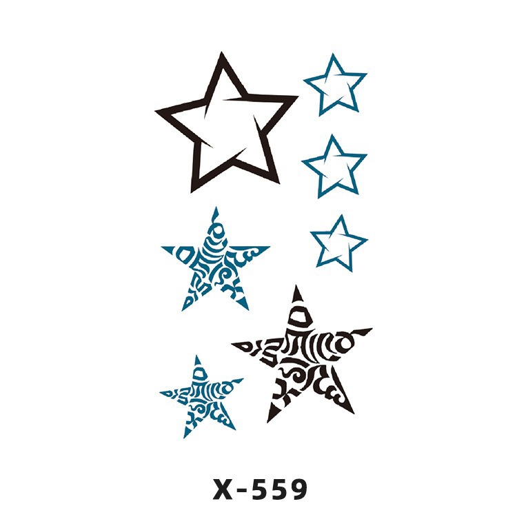 Arco de flor pequeña pegatinas de tatuaje fresco 3D dibujos animados transfronterizo Henna rosa impermeable texto en inglés pegatinas de tatuaje