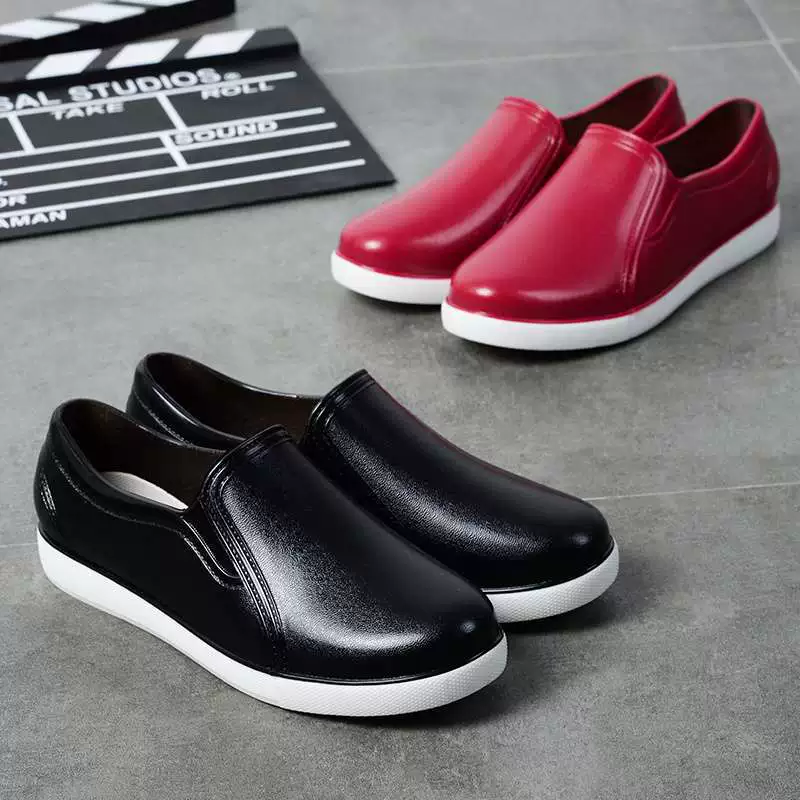 Весенне-осенние повседневные легкие водонепроницаемые резиновые туфли, резиновые сапоги, женские туфли на плоской подошве с низким вырезом, износостойкая кухонная обувь, нескользящая рабочая обувь для повара