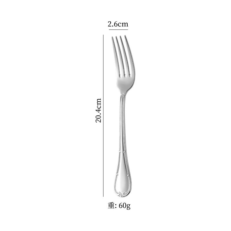 304ステンレス高級レストランホテルの局部金メッキ辺西食器精品ナイフスプーンフォークスプーン|undefined