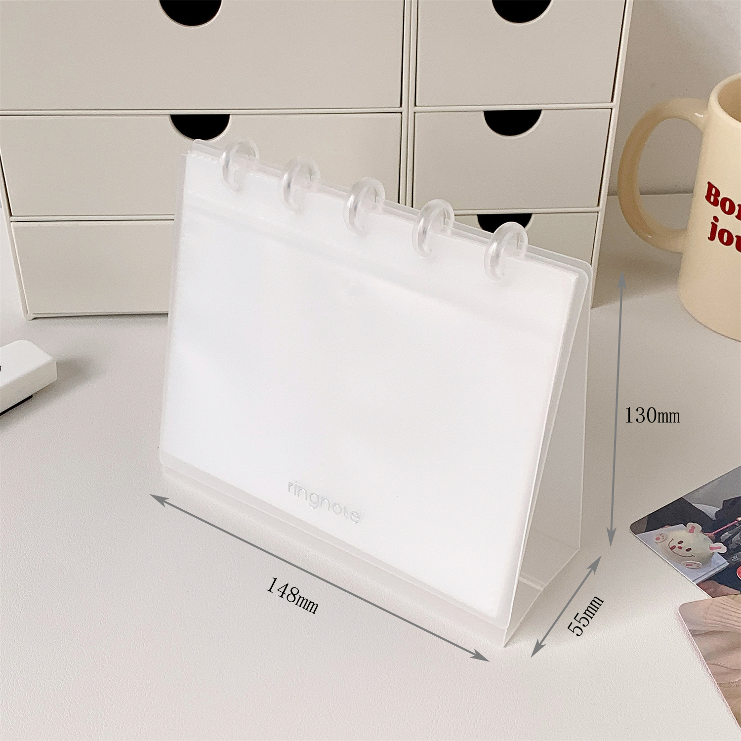 반투명 3.7inch 그리드 카드북(PP 내부 페이지 10장 포함)